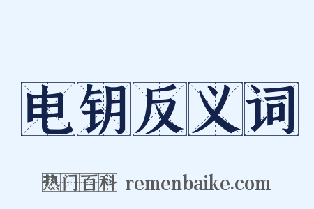 电钥反义词是什么意思的图片